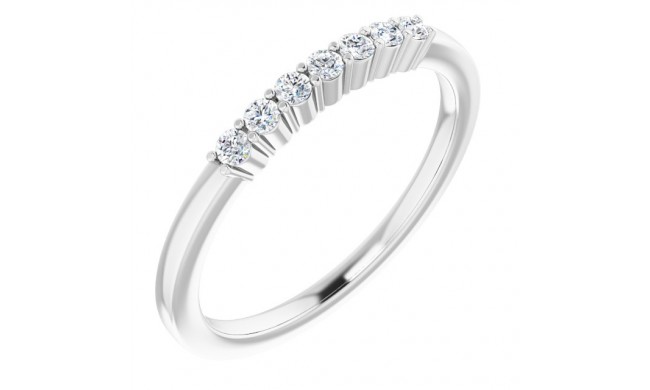 14K White 1/8 CTW Diamond Anniversary Band