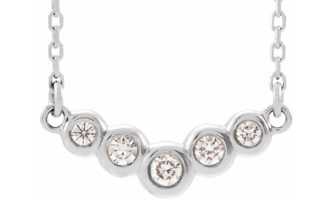 14K White  1/8 CTW Diamond 18 Necklace