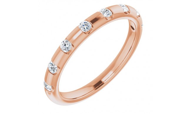 14K Rose 1/4 CTW Diamond Anniversary Band