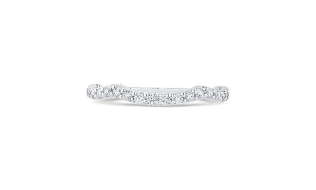 Shah Luxury Round Diamond Half-Eternity Wedding Band In 14K White Gold