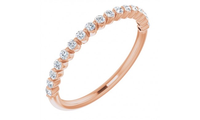 14K Rose 1/4 CTW Diamond Anniversary Band