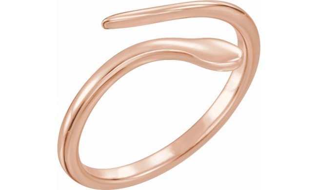 14K Rose Snake Ring