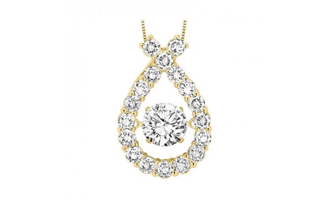 Gems One 14KT Yellow Gold & Diamond Rhythm Of Love Neckwear Pendant  - 1 ctw