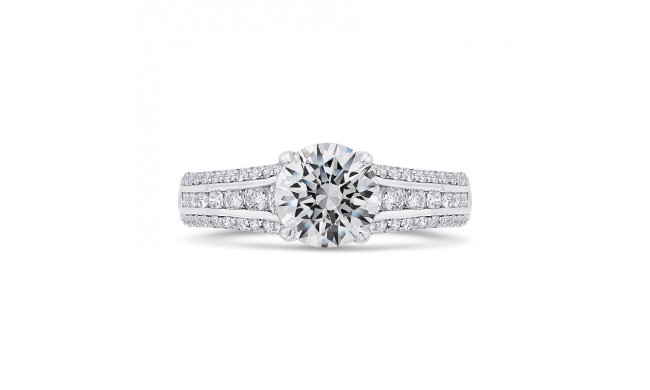 Shah Luxury 14K White Gold Diamond Engagement Ring (Semi-Mount)