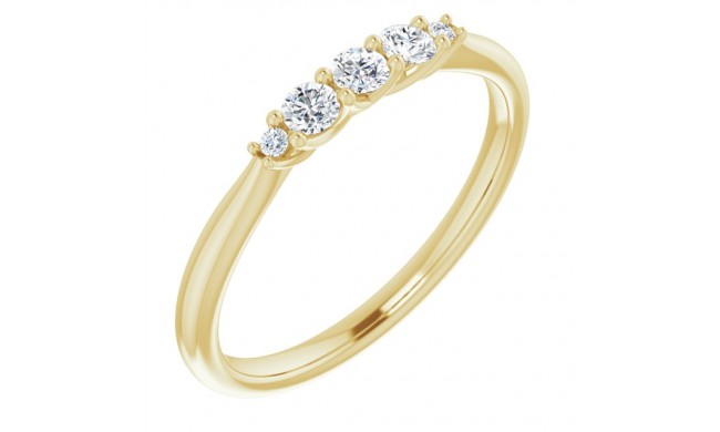 14K Yellow 1/5 CTW Diamond Anniversary Band