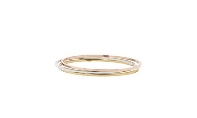 Carla Set of Three 14k Tri Tone Square Bangles