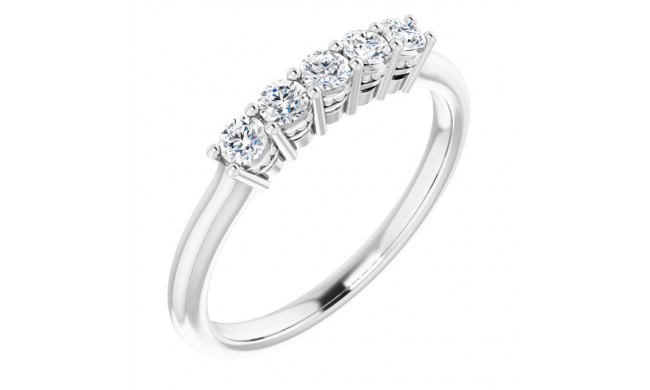 14K White 2.5 mm Round 1/3 CTW Diamond Anniversary Band