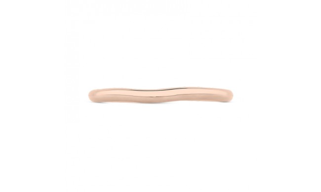 Shah Luxury 14K Rose Gold Plain Wedding Band