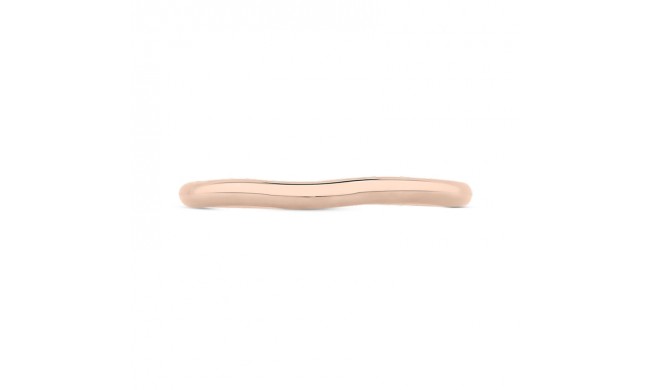 Shah Luxury 14K Rose Gold Plain Wedding Band