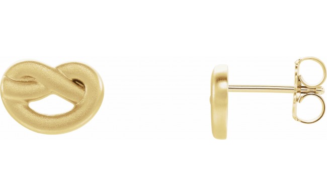 14K Yellow Knot Earrings