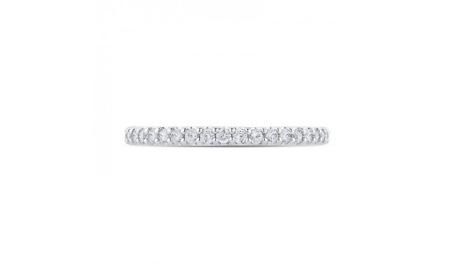 Shah Luxury 14K Two-Tone Gold Round Diamond Half-Eternity Wedding Band