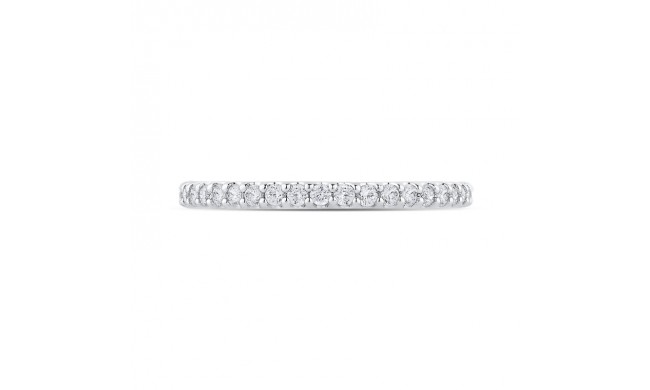 Shah Luxury 14K Two-Tone Gold Round Diamond Half-Eternity Wedding Band