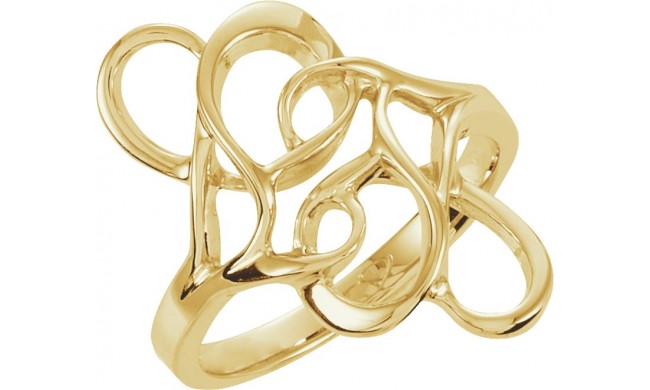 14K Yellow Freeform Ring