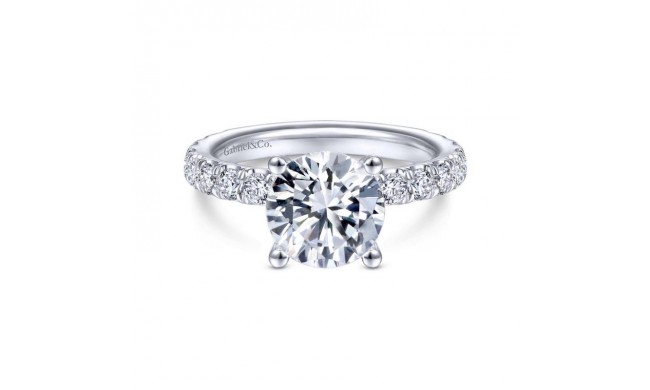 Gabriel & Co. 14k White Gold Contemporary Straight Engagement Ring