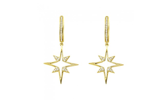 Gems One 14Kt Yellow Gold Diamond (1/8Ctw) Earring