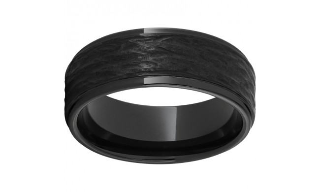 Black Diamond Ceramic Grooved Edge Band with Bark Finish