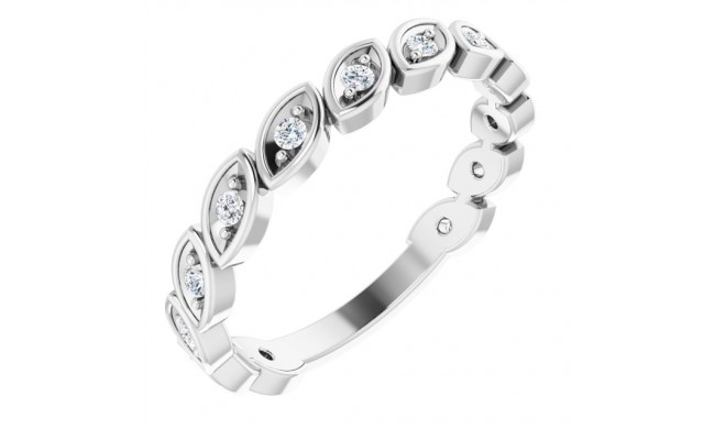 14K White 1/6 CTW Diamond Anniversary Band