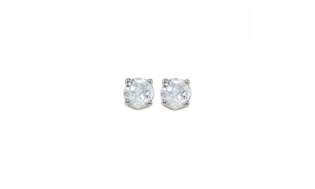 Gems One 14Kt White Gold White Topaz (1/2 Ctw) Earring