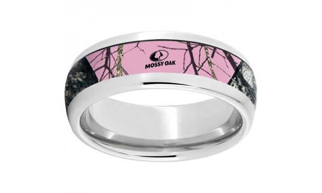 Serinium Domed Band with Mossy Oak Pink Break-Up Inlay