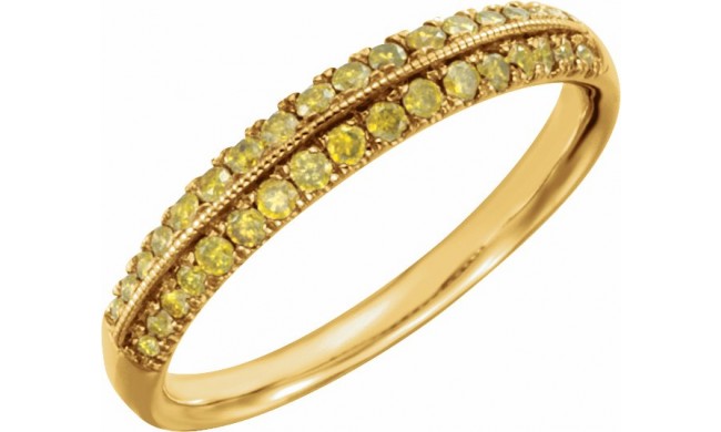 14K Yellow 1/3CTW Yellow Diamond Wedding Band