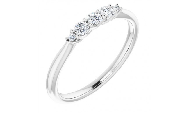 14K White 1/5 CTW Diamond Anniversary Band