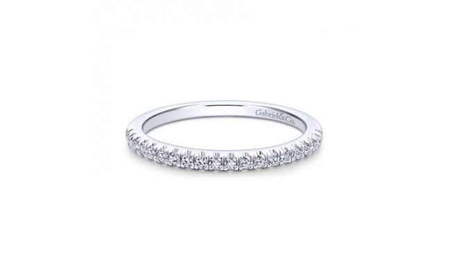 Gabriel & Co. 14k White Gold Contemporary Anniversary Wedding Band