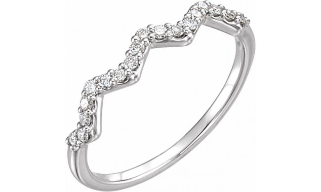 14K White 1/5 CTW Diamond Stackable Ring