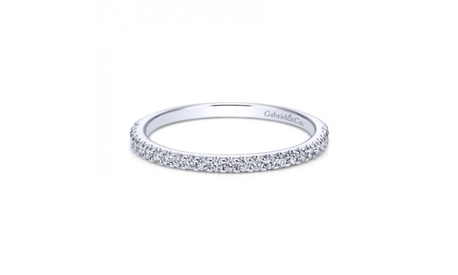 Gabriel & Co. 14k White Gold Contemporary Anniversary Wedding Band