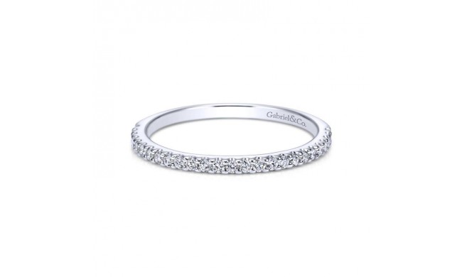 Gabriel & Co. 14k White Gold Contemporary Anniversary Wedding Band