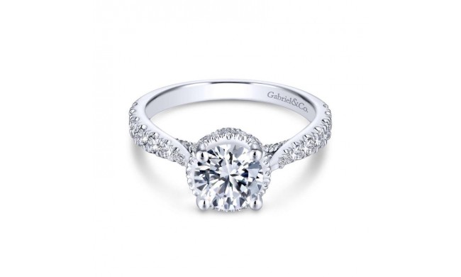 Gabriel & Co. 14k White Gold Infinity Straight Engagement Ring