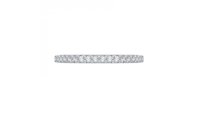 Shah Luxury 14K White Gold Round Diamond Wedding Band