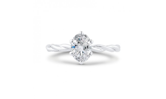 Shah Luxury 14K White Gold Solitaire Engagement Ring (Semi-Mount)