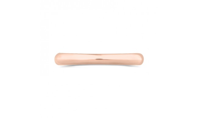 Shah Luxury 14K Rose Gold Plain Wedding Band