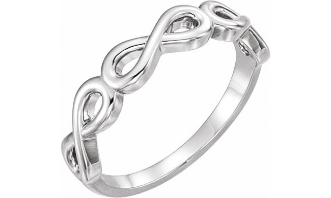 14K White Stackable Infinity-Inspired Ring