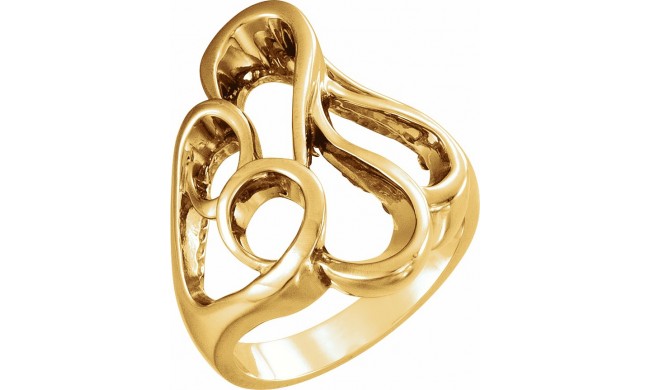 14K Yellow Freeform Ring