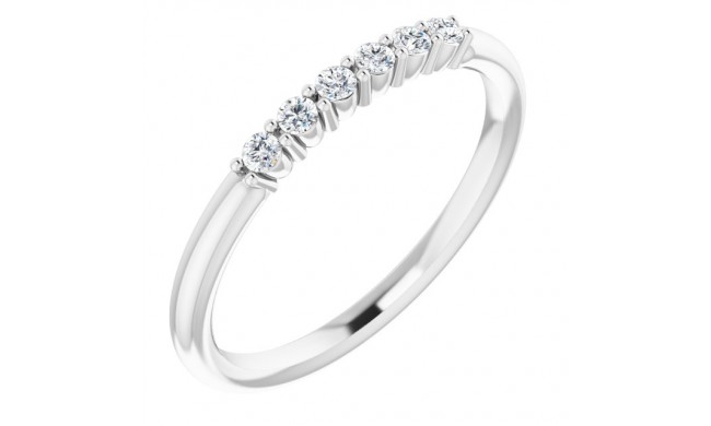 14K White 1/8 CTW Diamond Stackable Ring