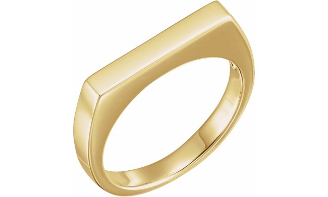 14K Yellow 3 mm Engravable Stackable Ring