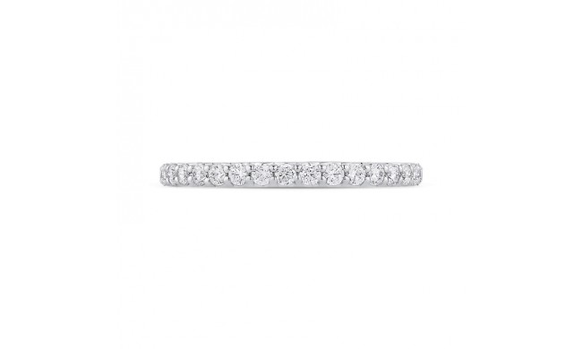 Shah Luxury 14K White Gold Round Cut Diamond Wedding Band