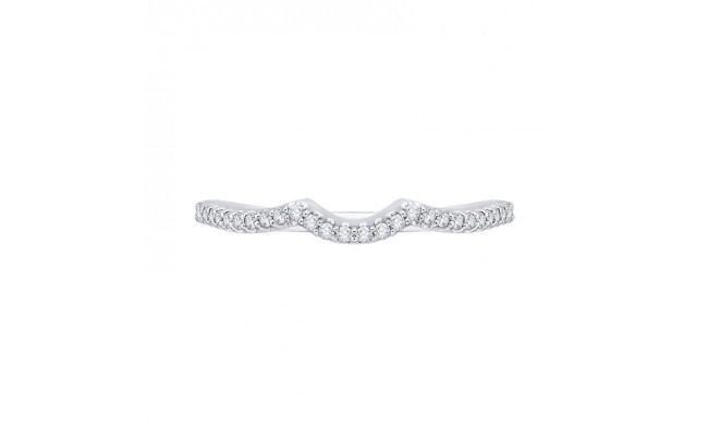 Shah Luxury 14K White Gold Round Diamond Half-Eternity Wedding Band