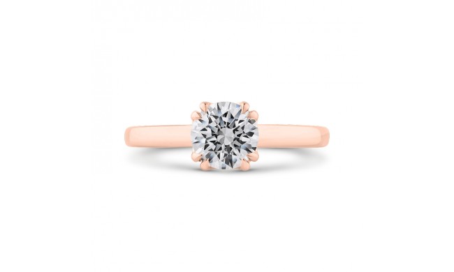 Shah Luxury 14K Rose Gold Solitaire Engagement Ring (Semi-Mount)