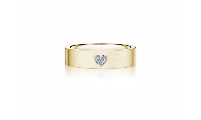 Henri Daussi 6mm Men's Wedding Band MBHS1 14k Gold Yellow 0.15 Ctw.