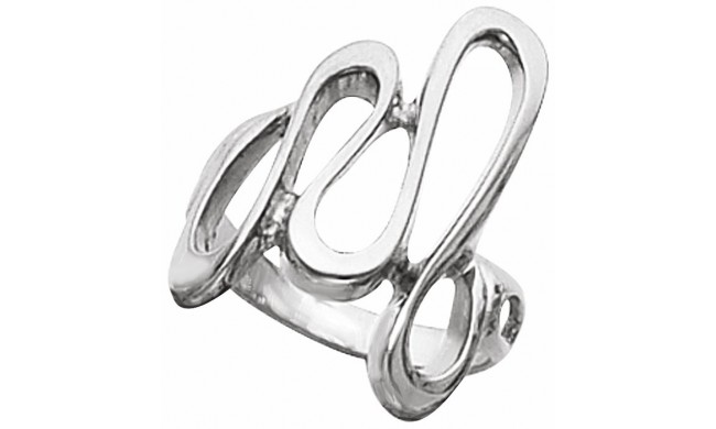 10K White Metal Fashion Ring