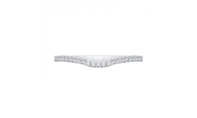 Shah Luxury 14K White Gold Round Diamond Wedding Band