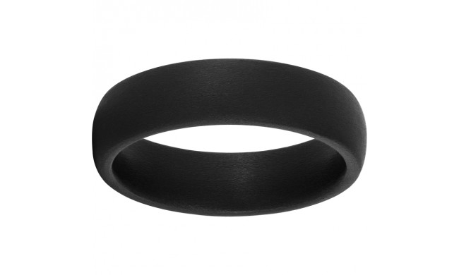 Black Diamond Ceramic Domed Band with Military Sandblast Finish