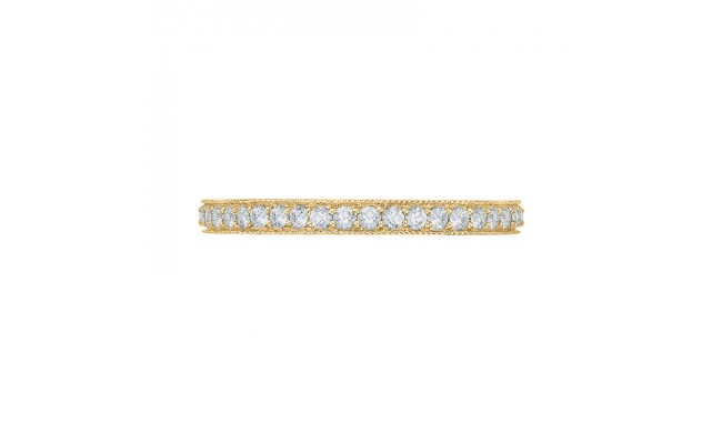 Shah Luxury Round Diamond Eternity Wedding Band In 14K Yellow Gold