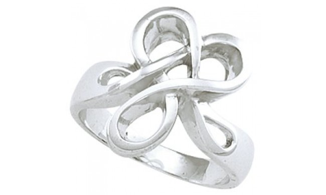 14K White Freeform Ring