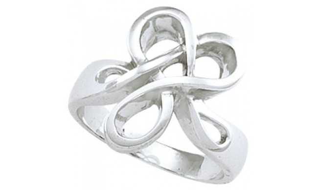 14K White Freeform Ring