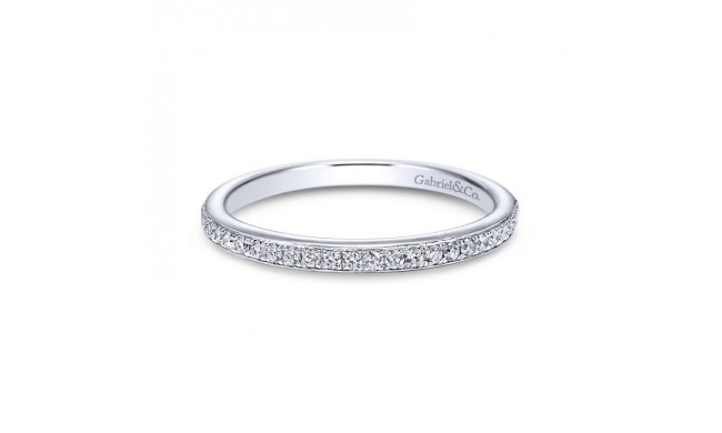 Gabriel & Co. 14k White Gold Contemporary Anniversary Wedding Band