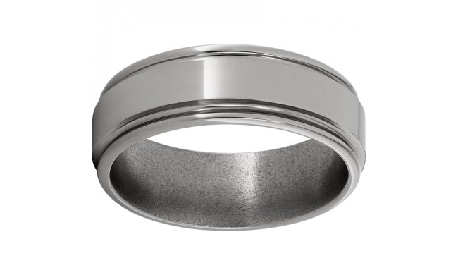 Titanium Rounded Edge Band with Polish Finish