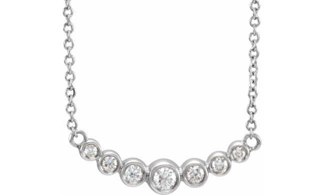 14K White 1/5 CTW Diamond 16-18 Necklace